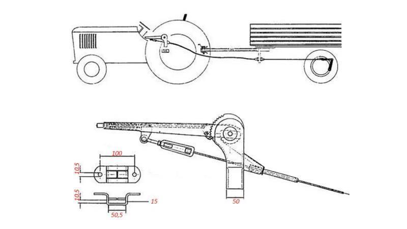 PULL LEVER FOR TRAILER HAND BRAKE