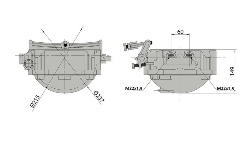 CRADLE FOR TELESCOPIC CYLINDER - MEILLER TIPPER