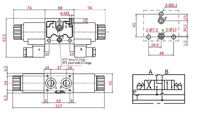 ELEKTRO-MAGNETISCHER HYDRAULIKVENTIL YEAT-ZUSAMMENSETZBAR 12V N6