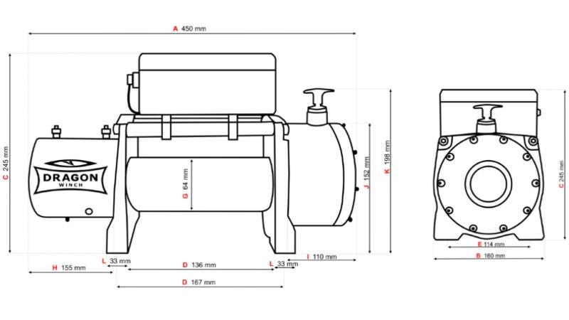 VERRICELLO ELETTRICO 12 V DWM 10000 HD - 4536 kg