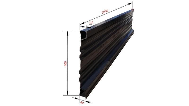 SIDE PANEL FOR TIPPER TRAILER 2 MET. - HEIGHT 400 mm