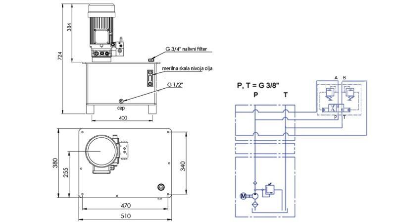 HYDRAULISK AGGREGAT -RHA- 40lit FÖR HÖBESKÄRARE