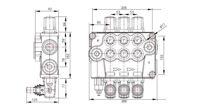 HYDRAULICKÝ VENTIL 3xP120