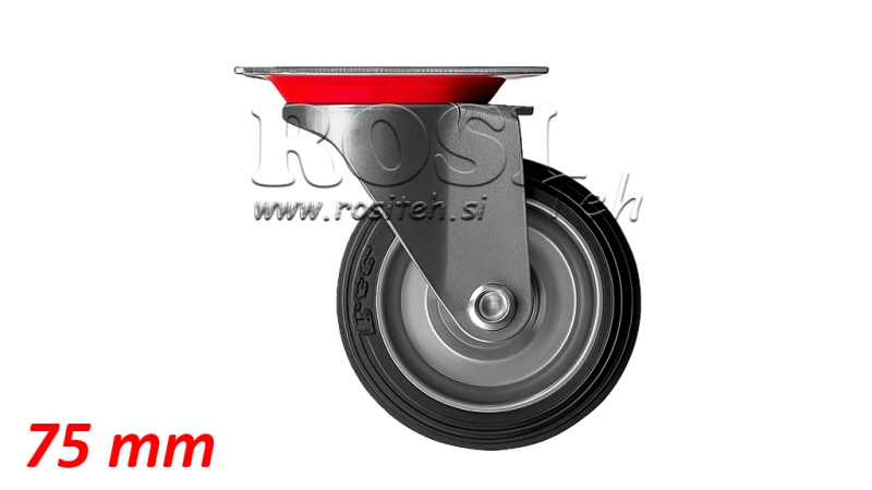 WHEEL 75mm SWIVEL BASE
