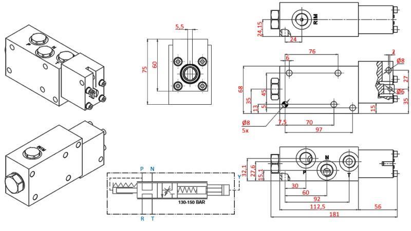 HYDRAULIC PROPORTIONAL TRACTOR BRAKE VALVE - MECHANICAL