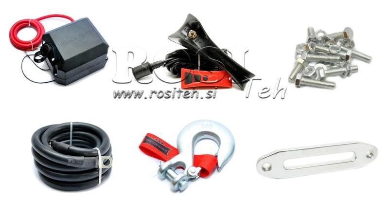 12 V ELECTRIC WINCH DWM 13000 HD - 5897 kg - SYNTHETIC ROPE