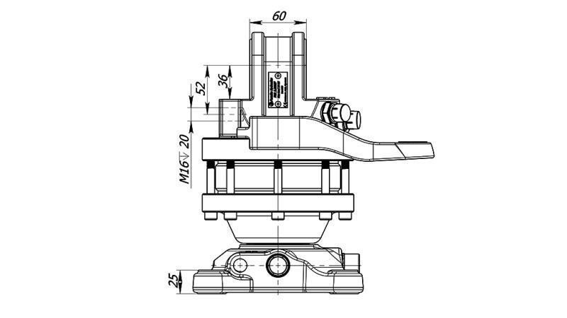 HYDRAULICKÝ ROTÁTOR 3000/1500 KG S PRÍRUBOU