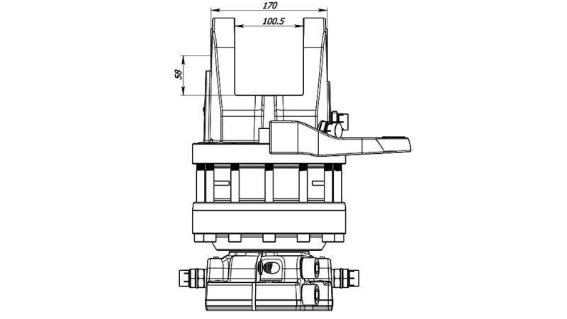 HYDRAULIC ROTATOR 16000/8000 KG WITH FLANGE