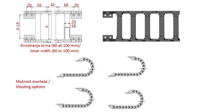 PLASTIC END BRACKET ASSEMBLY CK25a