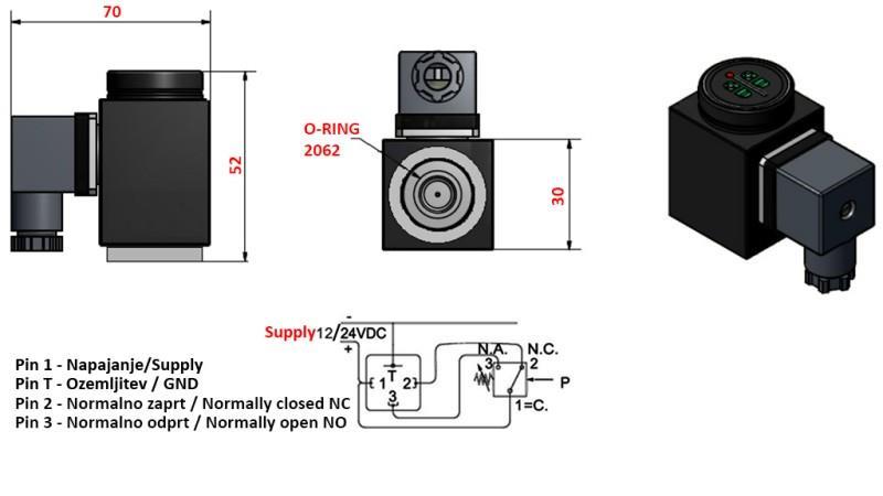 ELECTRIC PRESSURE SWITCH X55 0-200 BAR (MAX.500BAR)