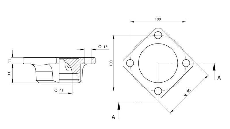 BALL fi 45 WITH FLANGE