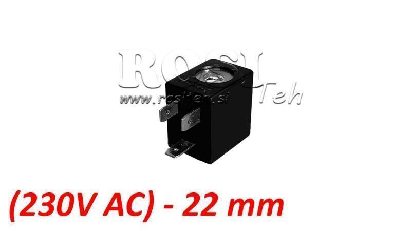 (22) EL. MAG. COIL 230V AC 4.5VA FOR PNEUMATIC VALVE 1/4-3/8-1/2