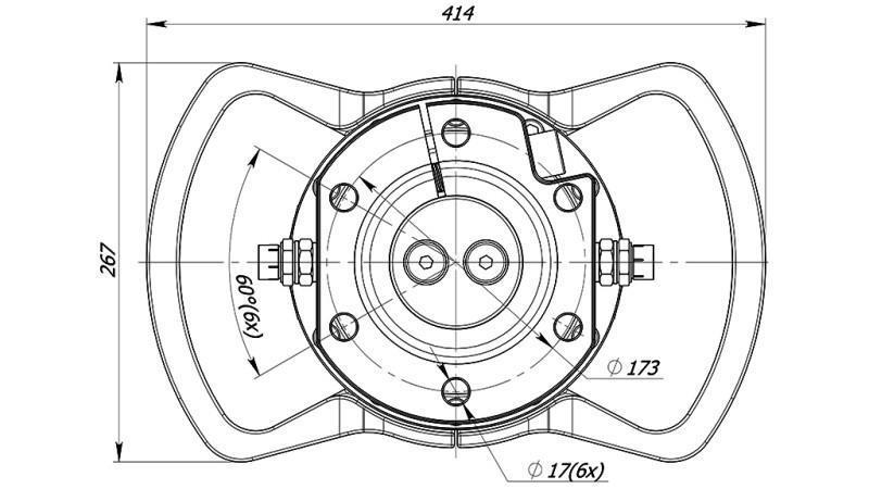 HYDRAULIC ROTATOR 10000/5000 KG WITH FLANGE 2PR