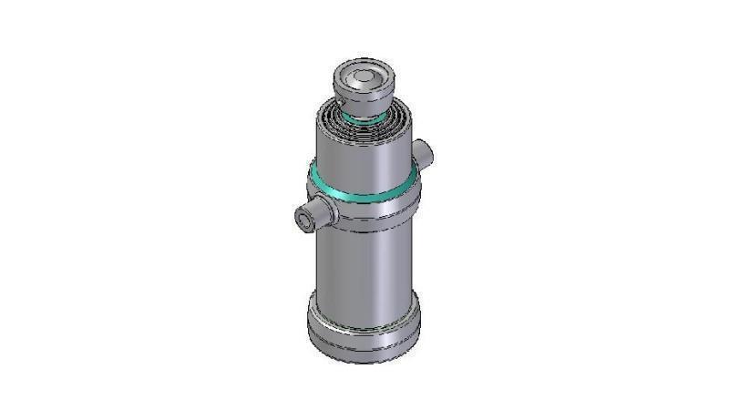 4045S - CILINDRO TELESCOPICO STANDARD/BALL 4 STADI CORSO 1490 DIAMETRO 170