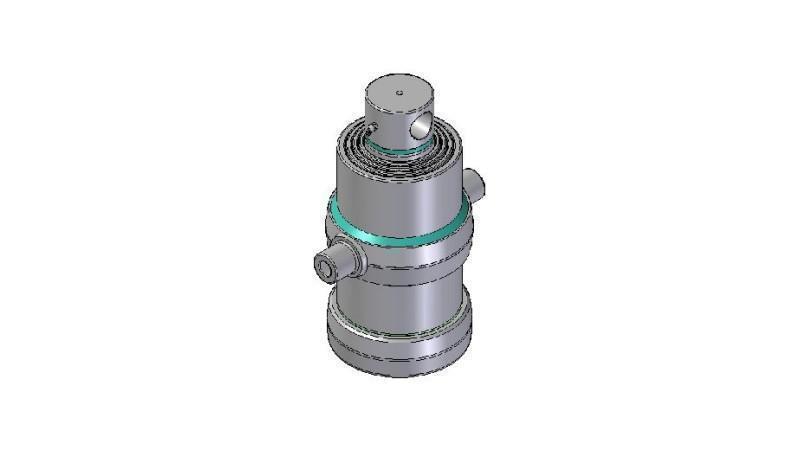 4080F -TELESCOPIC CYLINDER STANDARD/HOLE 4 STAGES TRAVEL 1010 DIAMETER 190