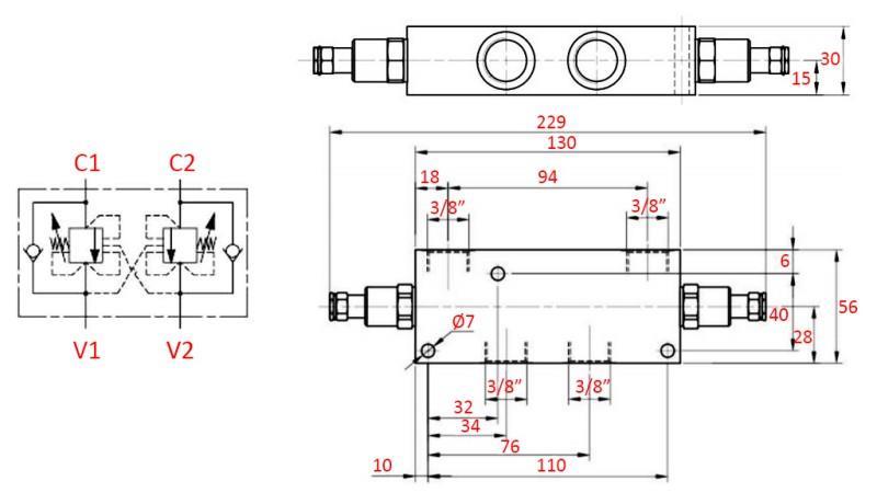 OVERCENTER VALVE 3/8