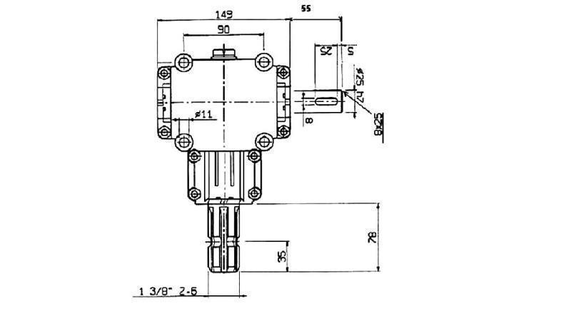 REDUCȚIE DE UNGHI PTO 1:1.9 (14CP-10kW)
