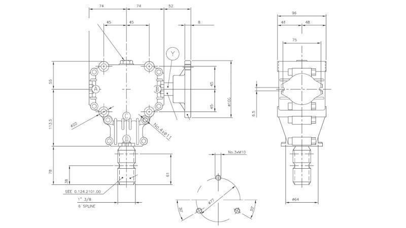 ANGULAR REDUCTOR FOR CIRCULAR SAW - RIGHT