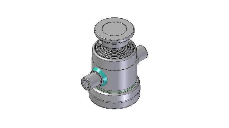 6000S - CILINDRO TELESCOPICO STANDARD/BALL 6 STADI CORSO 600 DIAMETRO 124