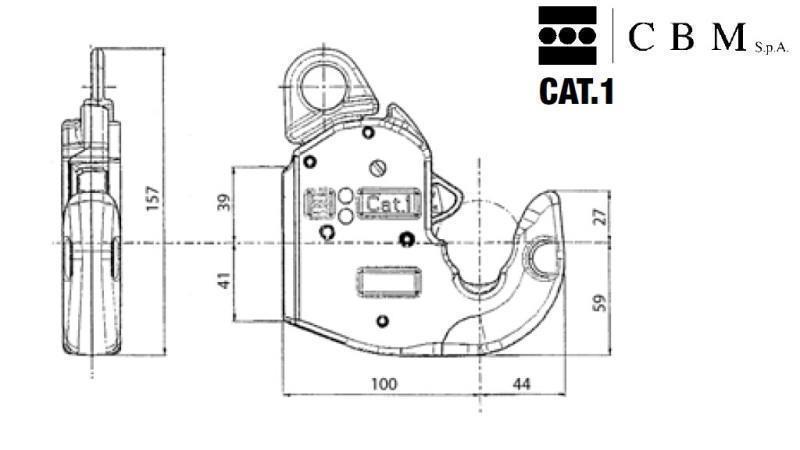 automatic hook for carrying hydraulics category 1