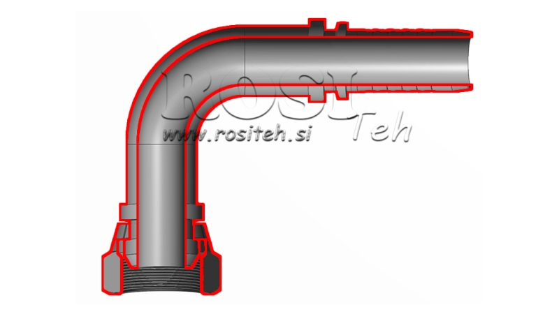 HIDRAVLIČNI PRIKLJUČEK BSP ŽENSKI KOLENO 90° DN8-M18x1,5