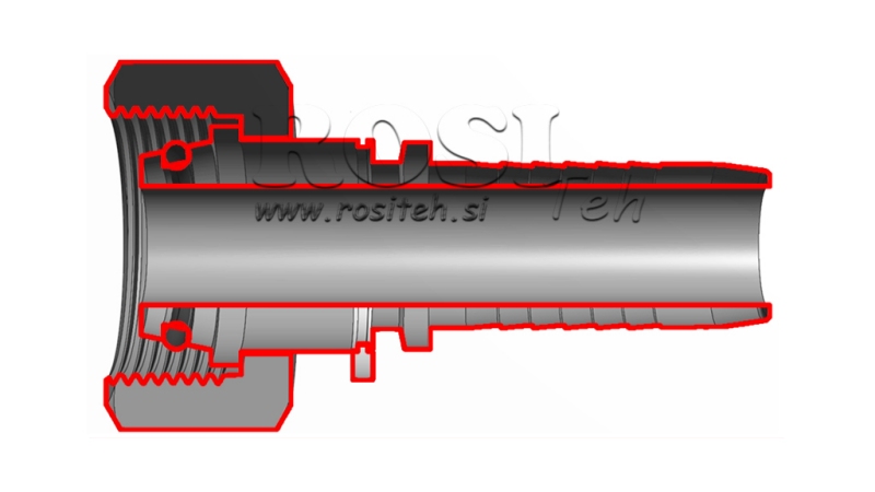 COLLEGAMENTO IDRAULICO DKOL 28 L FEMMINA DN19-M36X2