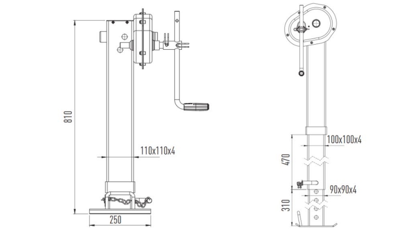 LEGGI DI SUPPORTO FILETTATO 400MM - 10.000KG