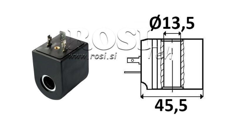 BOBINA ELETTROMAGNETICA 12V DC - CB08 - fi 13.5mm-39.3mm 20W IP65