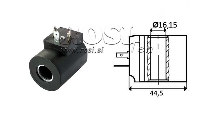 BOBINA ELETTROMAGNETICA 12V DC - CB10 - fi 16.15mm-50.2mm 26W IP65