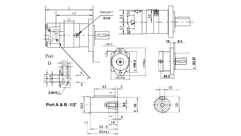 HYDRAULISK MOTOR MS 100 ECO (ALSG3-100)