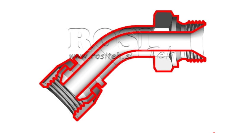 ΥΔΡΑΥΛΙΚΟΣ ΓΩΝΙΑΚΟΣ 45° BSP ΑΝΔΡΑΣ-ΓΥΝΑΙΚΑ 1/4