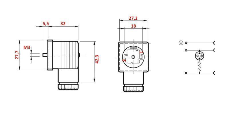 CONNETTORE ELETTRICO LED 12-24 V DC