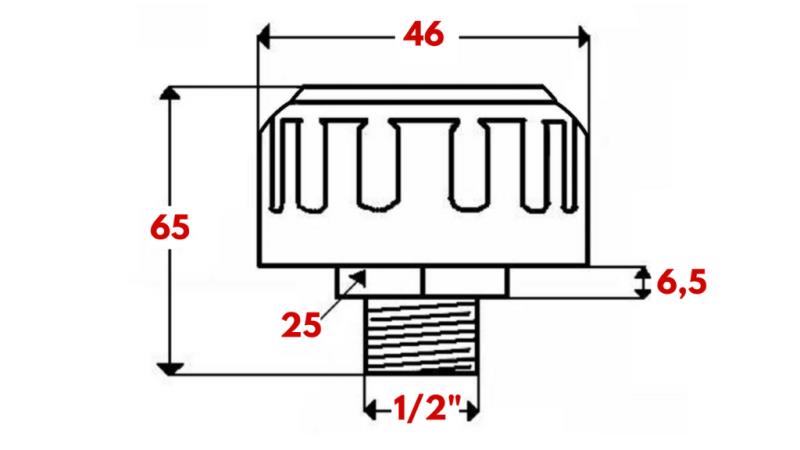 METAL FILLER CAP WITH VENT 1/2''