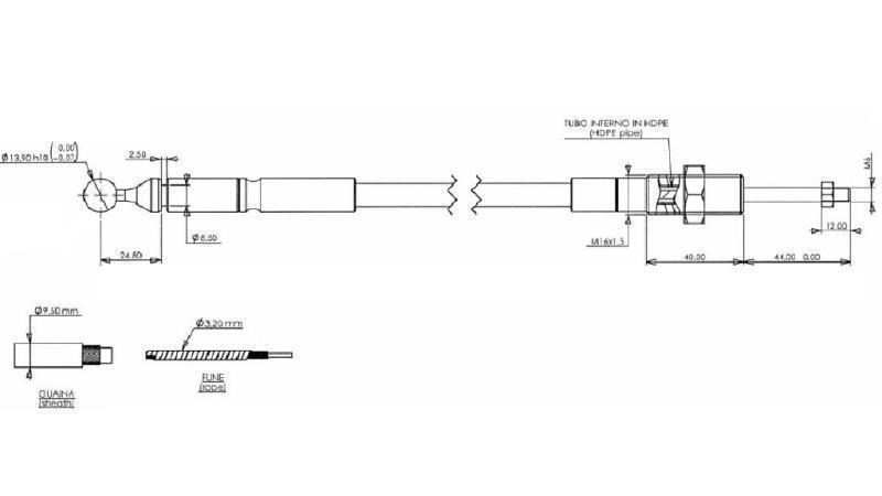 BRAIDED CABLE L=2000 - ball