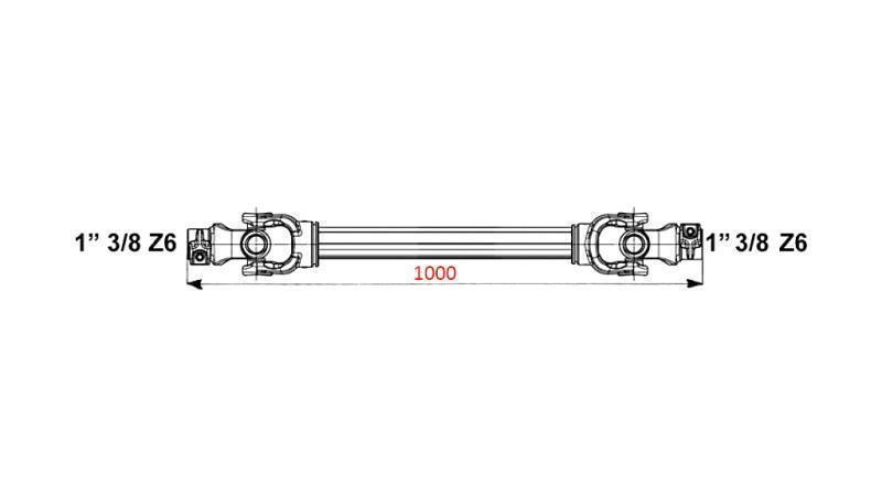 CE HOMOLOGATE PTO SAFT profi line CAT.8 length 1000mm