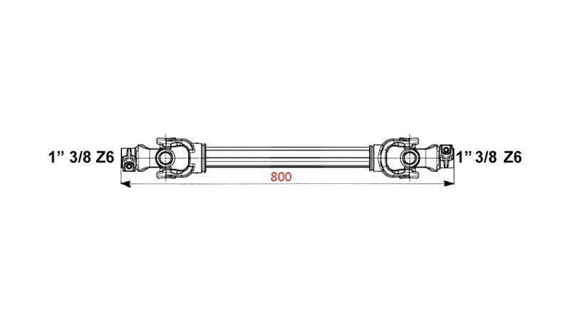 CE GODKÄND KARDANAXEL profi line KAT.2 längd 800mm