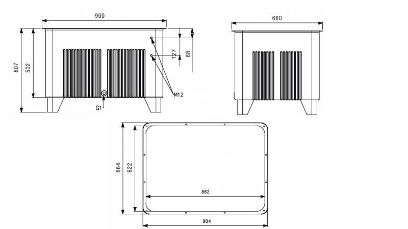 OIL TANK FOR HYDRAULIC POWER-PACK TYPE MPN 250 LIT