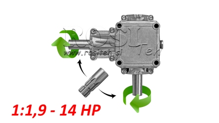WINKELGETRIEBE PTO 1:1,9 (14HP-10kW)