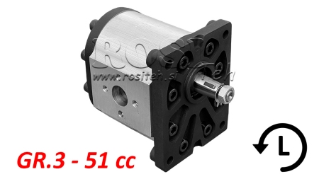 POMPA IDRAULICA GR.3 51 CC SINISTRA - FLANGE