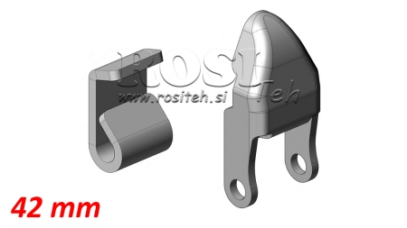 CERNIERA LATERALE PER RIMORCHIO FORMA C 42mm