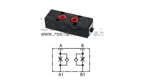 UNIDIRECTIONAL FLOW RESTRICTOR VALVE YEAT-ASSEMBLY VALVE (A and B)