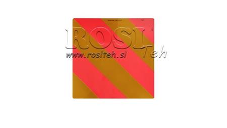 SEÑAL DE ADVERTENCIA DE ALUMINIO PARA VEHÍCULOS Y REMOLQUES dim.423x423mm