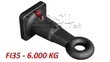 GANCIO DI TRAINO GIREVOLE fi35 6 TONNELLATE E3 NEL CASO 6000/1500KG