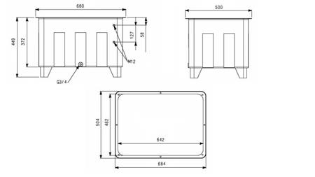 OIL TANK FOR HYDRAULIC POWER-PACK TYPE MPN 100 LIT