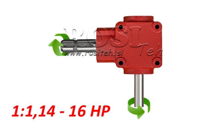 PRZEKŁADNIA KĄTOWA L-155J 1: 1.14 (16HP-12KW)