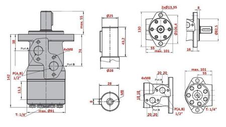 HYDRAULICKÝ MOTOR MP 100