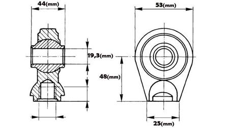 BALL-JOINT - CIRCLE Dia. 19,3/25