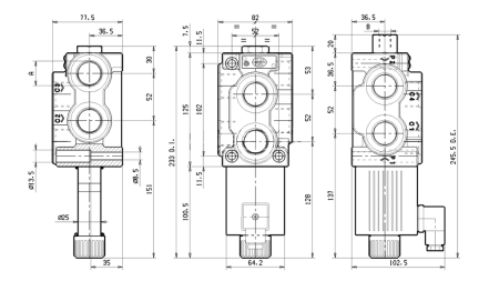 6-WAY KLEP 3/4 (6/2) 12V - 140LIT