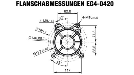 gasoline engine EG4-420cc-9,6kW-13,1HP-3.600rpm-E-KW25x88.5-electric start