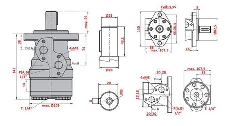 MOTORE IDRAULICO MR 80